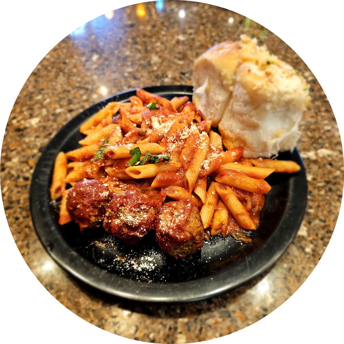 Meatballs & Sauce with Penne